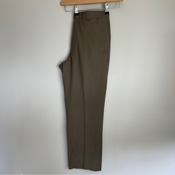 Calvin Klein Tan Dress Trousers Relaxed Straight Fit 32 Inch Waist Short Hem - Picture 5 of 7